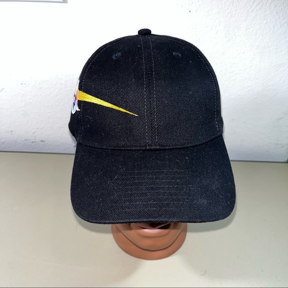 Vintage Reebok PROLINE training camp 98 Black hat Strapback Steelers NFL Rare